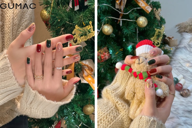 top nhung mau nail noel sieu xinh cho ban nu mua le hoi